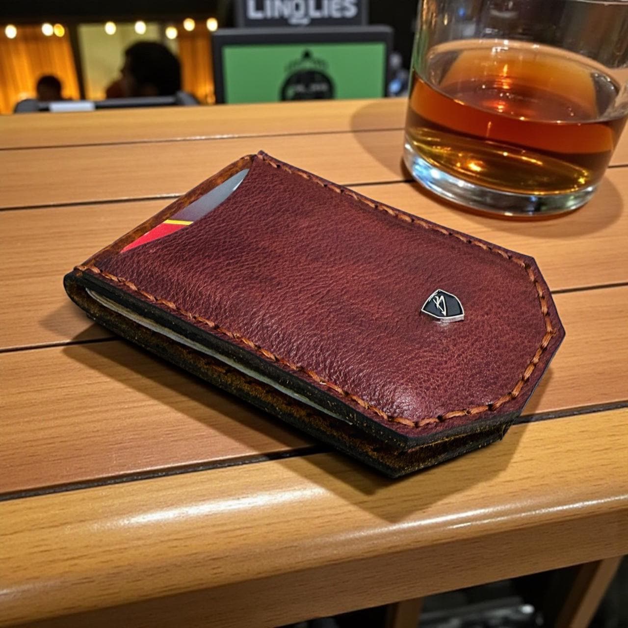Genuine Leather Magnetic Money Clip Wallet