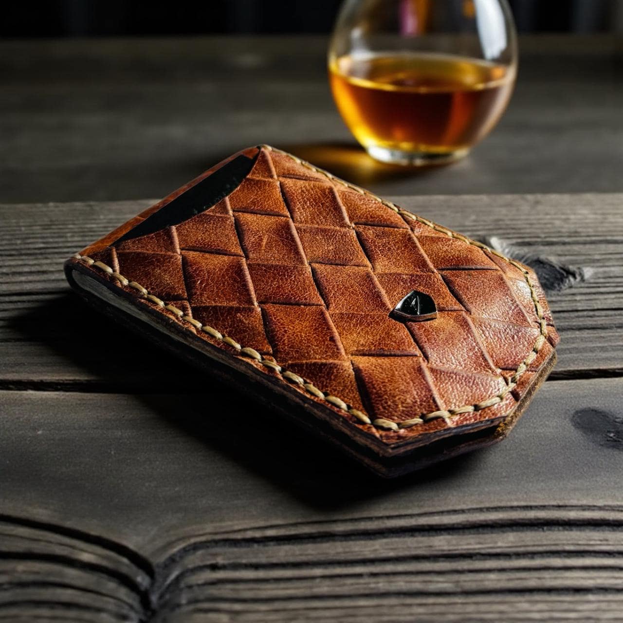 Diamond Embossed Magnetic Money Clip Wallet