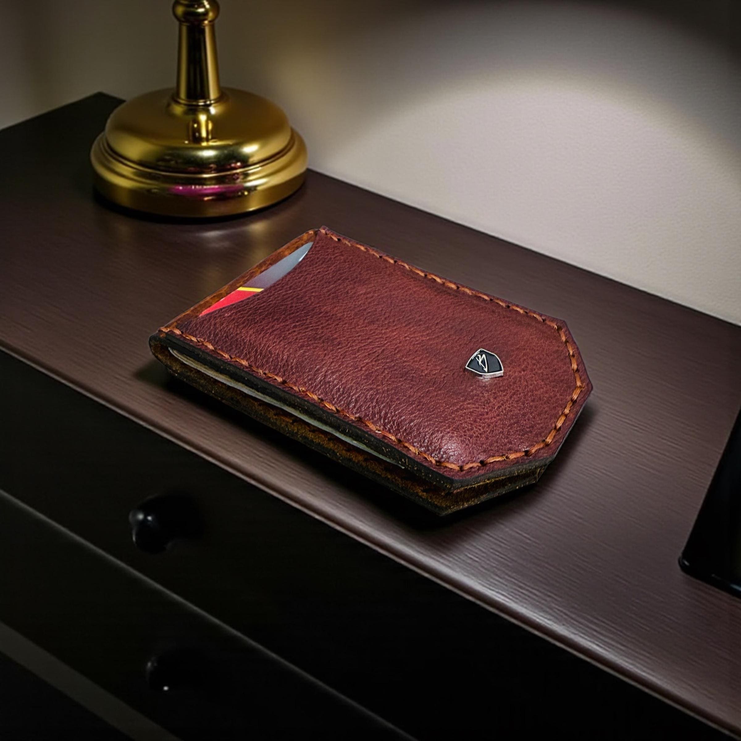 Genuine Leather Magnetic Money Clip Wallet