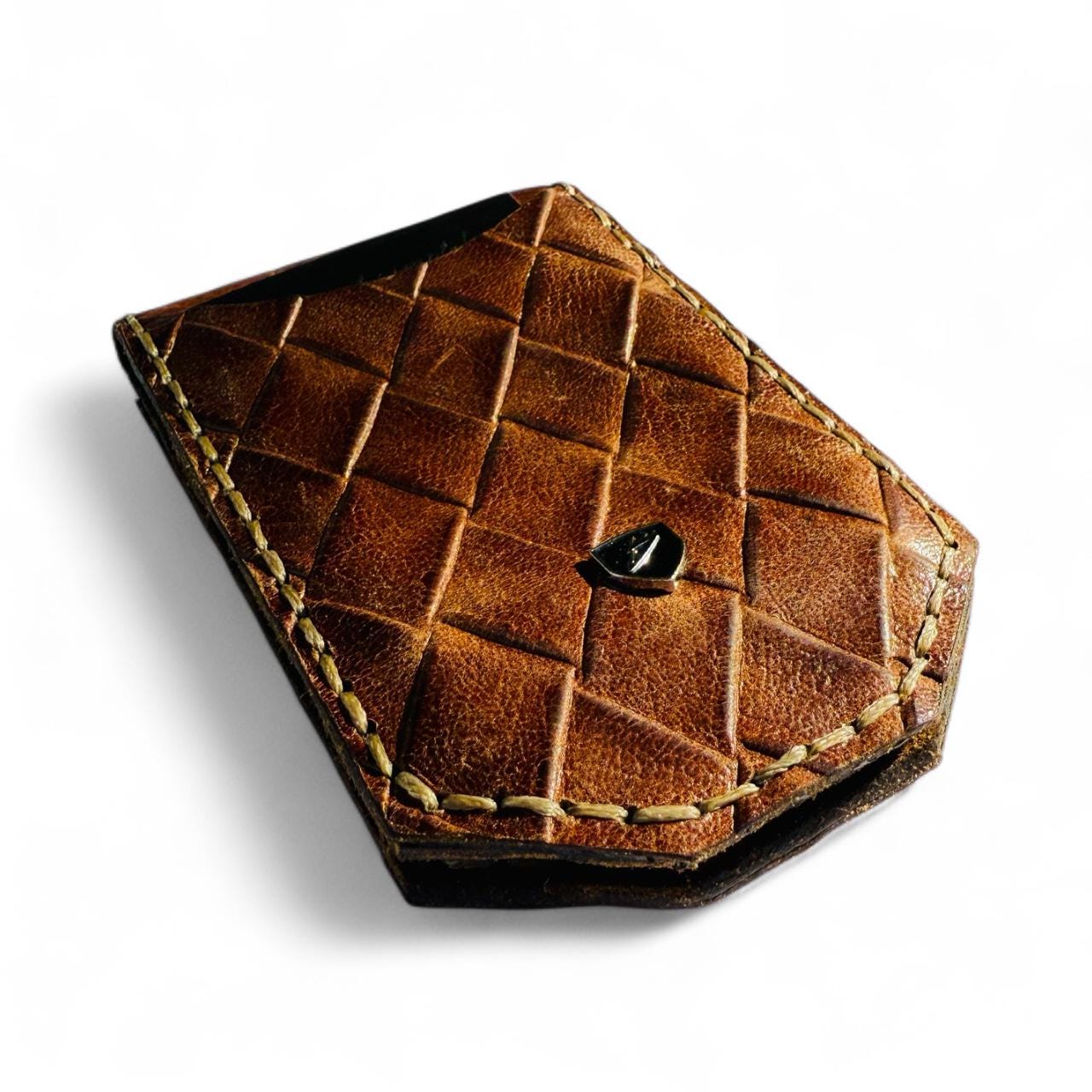 Diamond Embossed Magnetic Money Clip Wallet