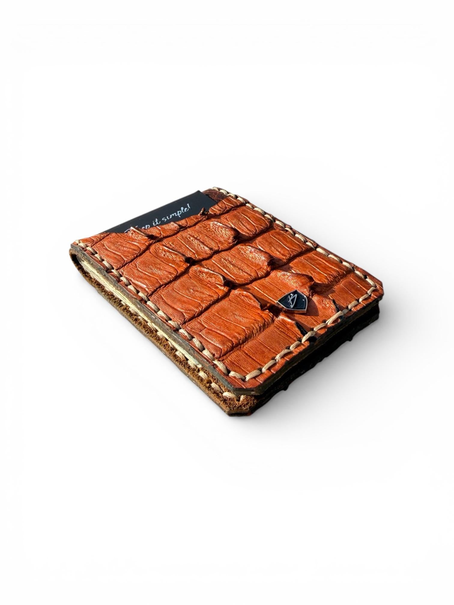 Genuine Hornback Crocodile leather Wallet