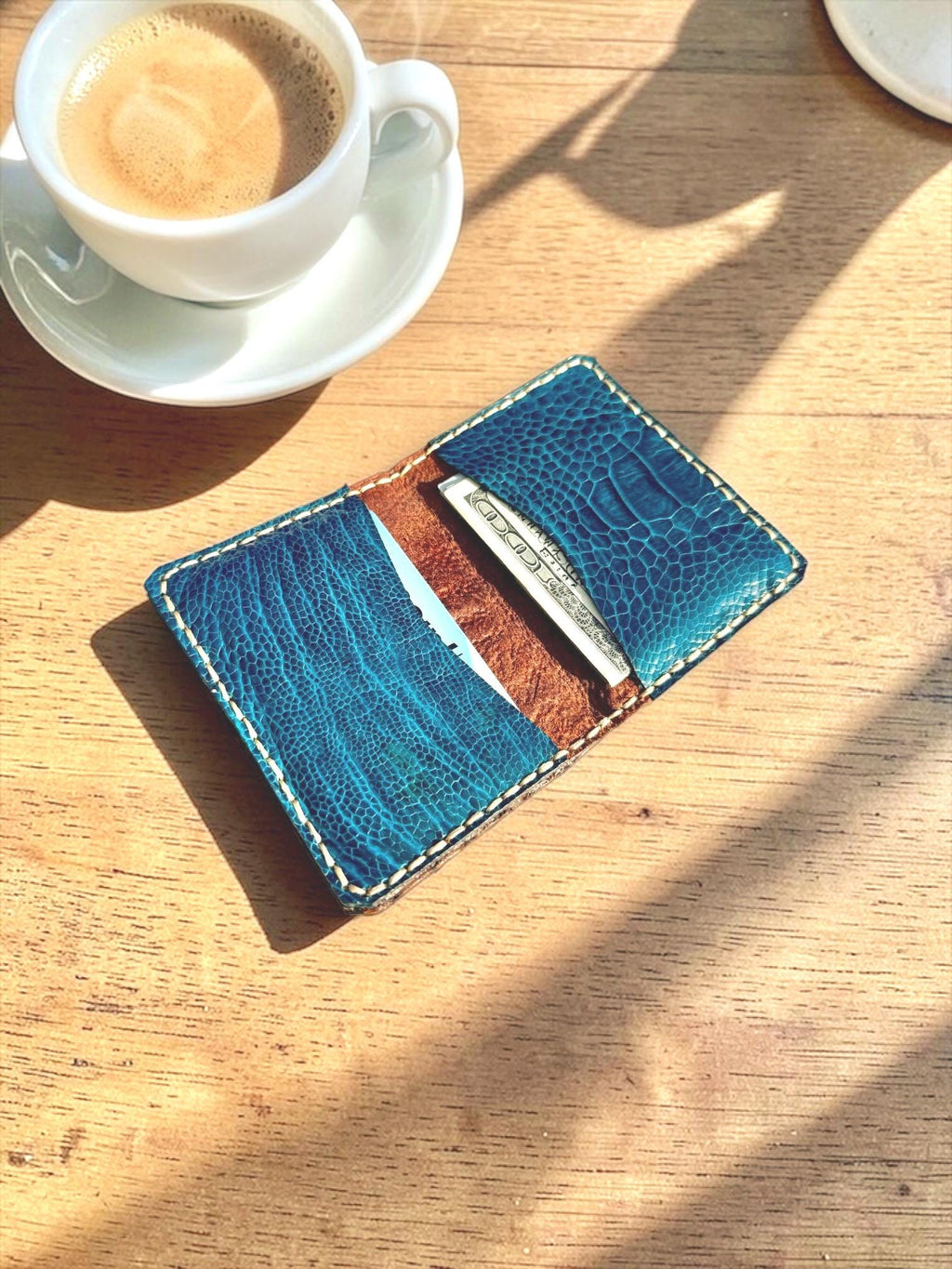 Crocodile & Ostrich Bifold card holder and Wallet